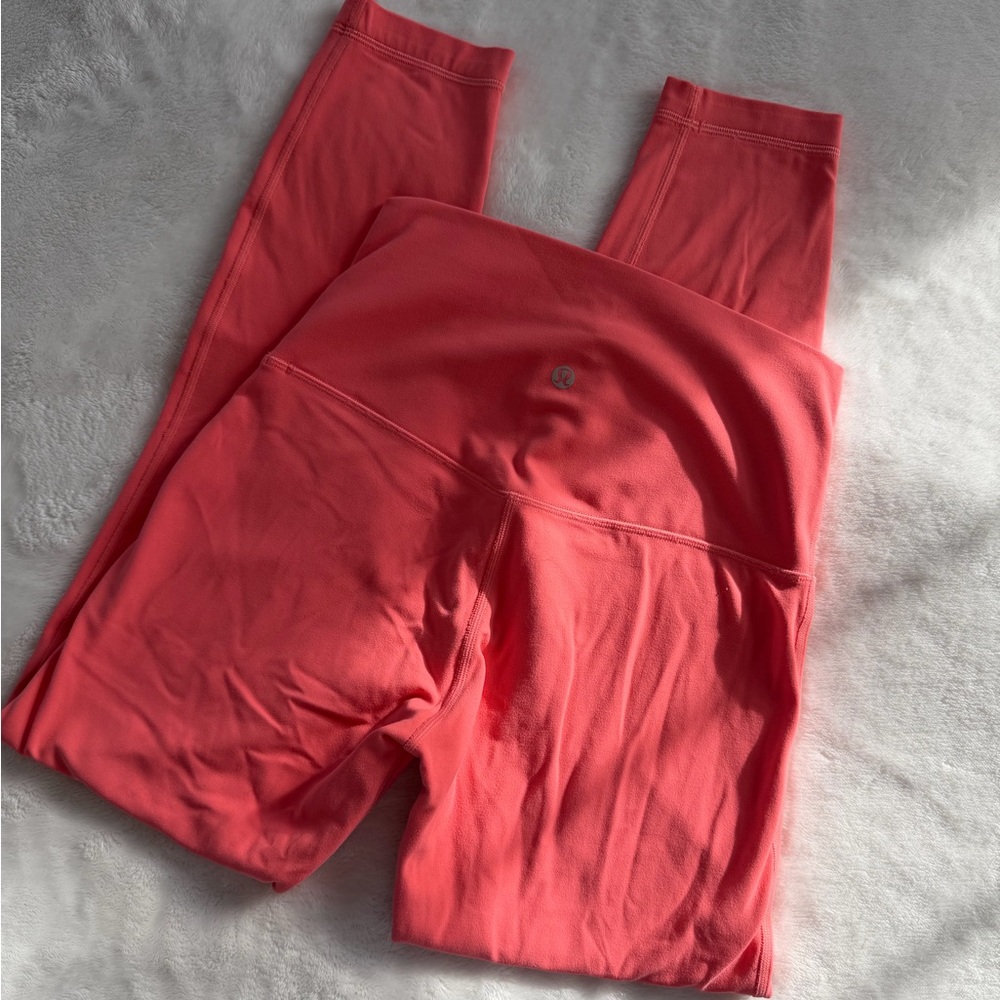 Lululemon Align High Rise Pant 25” Leggings Rasperry Cream Size 6